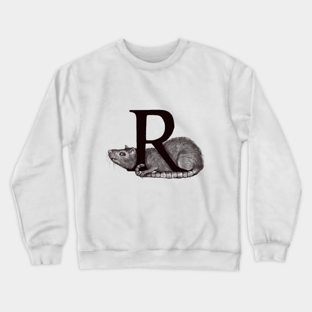 R Rat Crewneck Sweatshirt by msmart